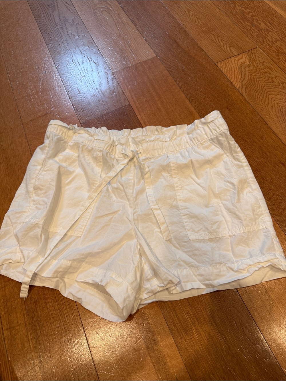 White Loft Cargo medium Women's Drawstring Casual Shorts 3 in inseam